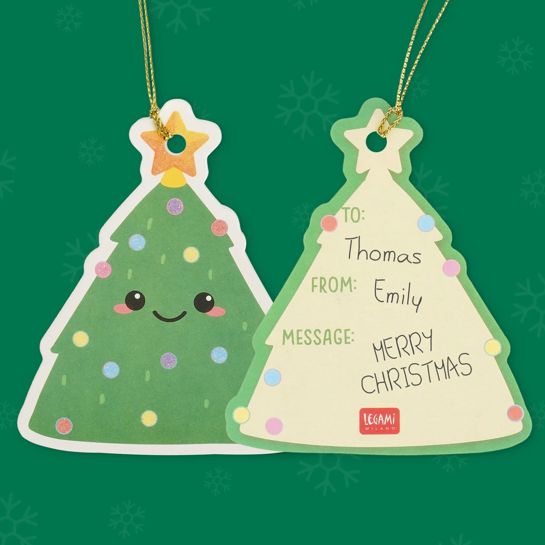 Set de 10 Étiquettes de Cadeau de Noël