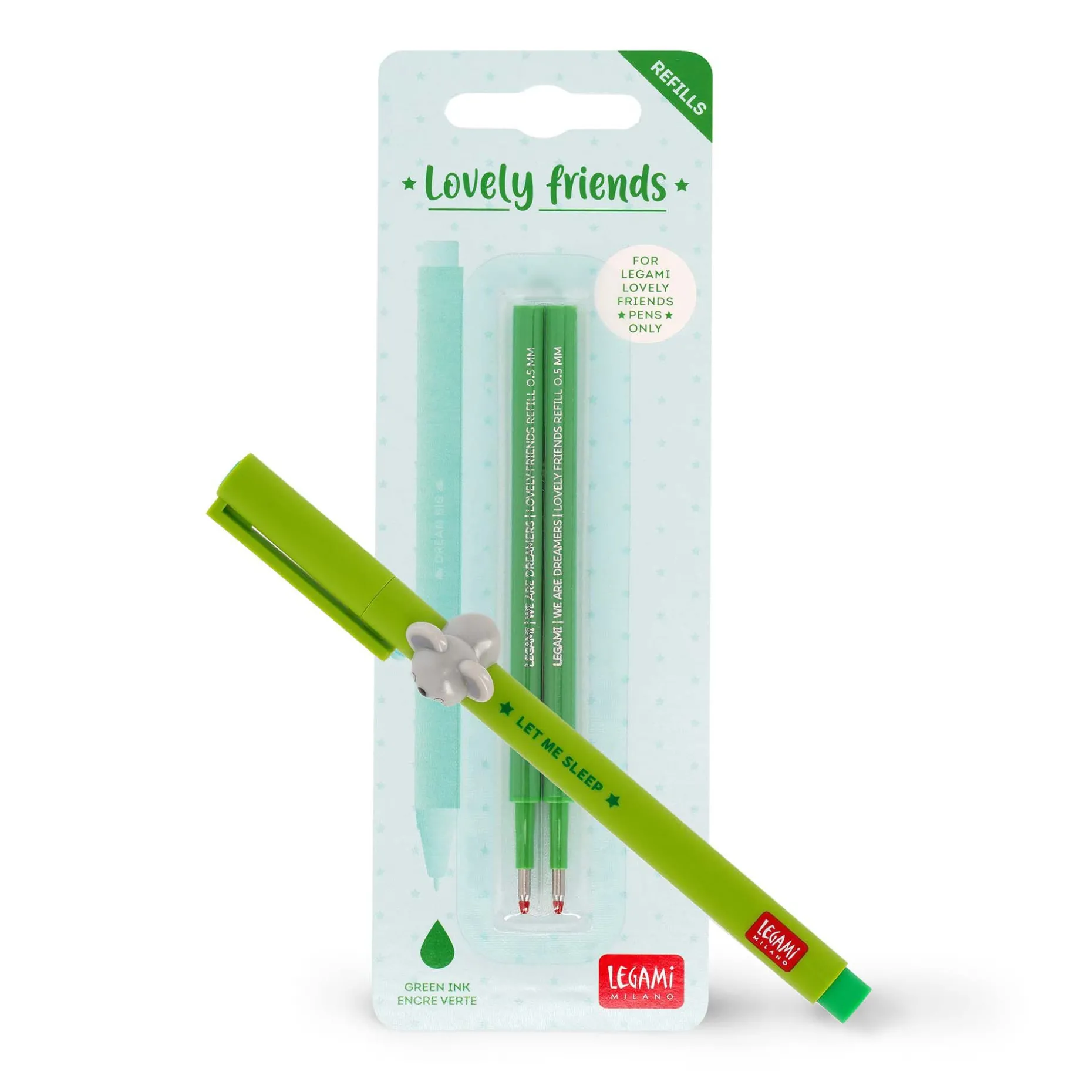 Set Stylo Lovely Koala et Recharge Verte