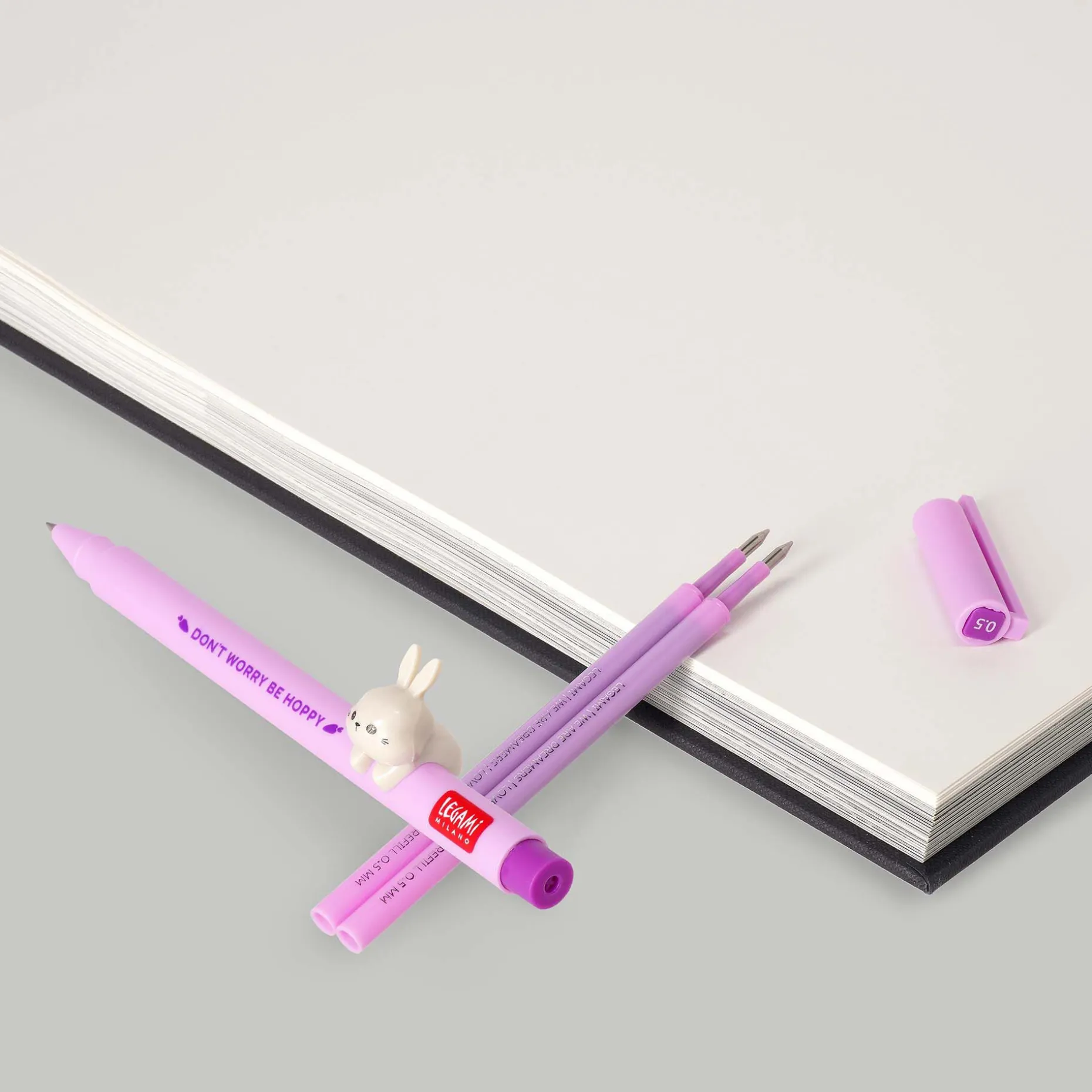 Set Stylo Lovely Nunny et Recharge Violette