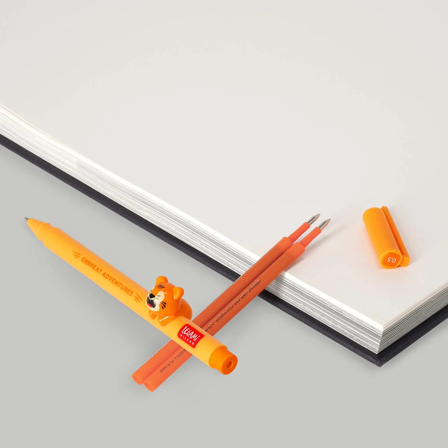 Set Stylo Lovely Tiger et Recharge Orange