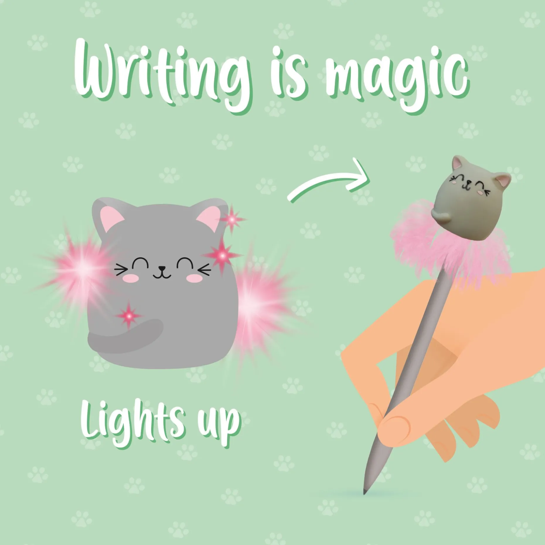 Stylo à Bille Lumineux - Writing is Magic